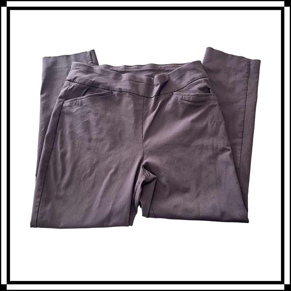 EUC! Chicos Pull On, Dk Brown, Ankle Pant, Size 2 (14-16)